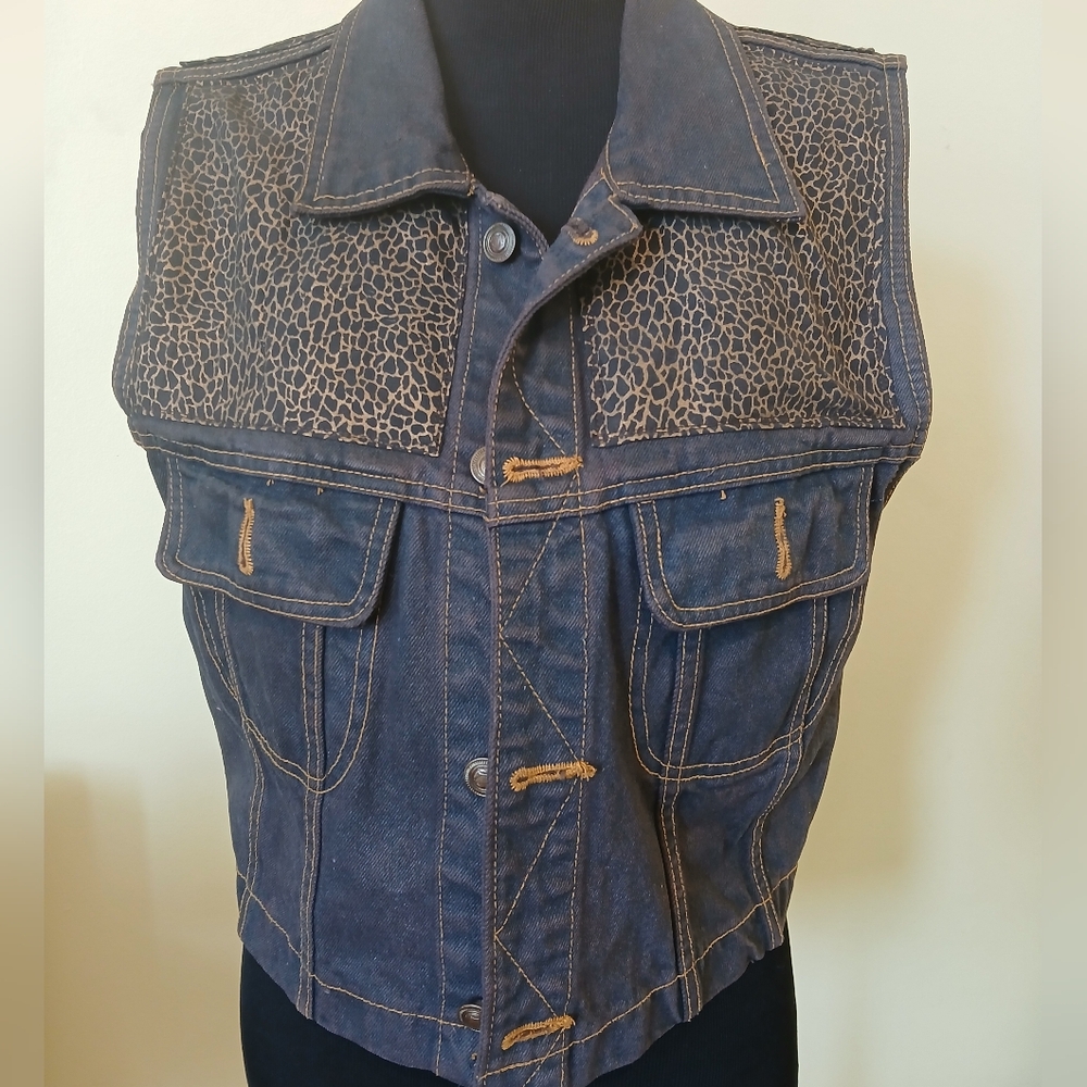 Hand-dyed & Sewed Denim Vest